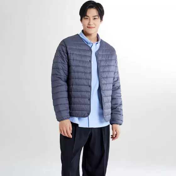 SPAO Jackets- Men Long Sleeve Padding Jacket SPJPE4TC04 Grey