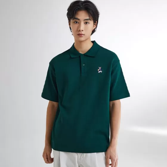 SPAO T-Shirt- Men Short Sleeve Basic Polo SPHWE24C41 Hunter