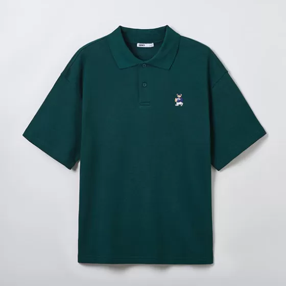 SPAO T-Shirt- Men Short Sleeve Basic Polo SPHWE24C41 Hunter