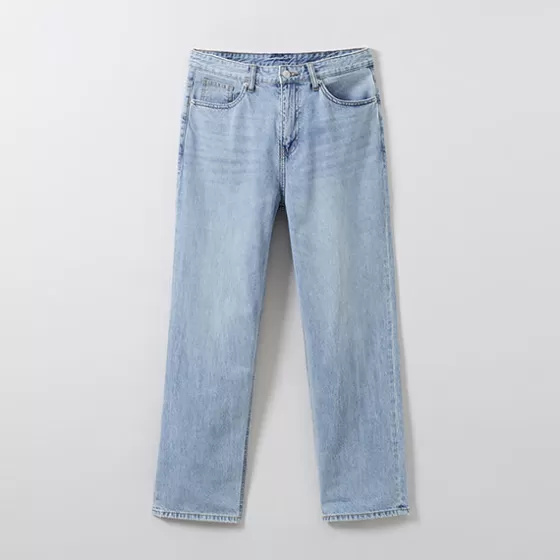 SPAO Pants- Men Straight Denim SPTJE25C41 Light Indigo