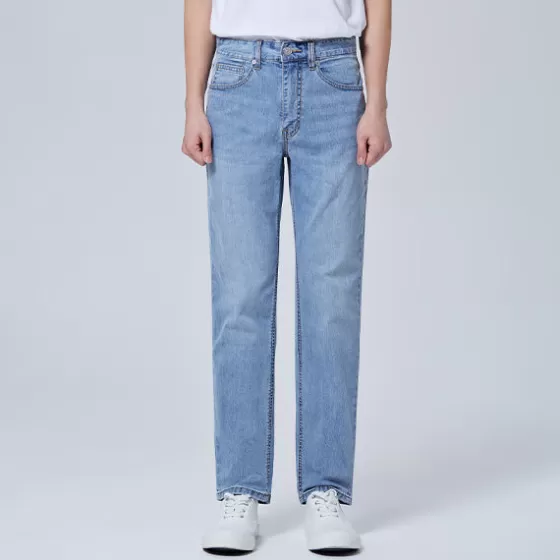 SPAO Pants | Denim Pants- Men Tapered Denim SPTJE25C21 Light Indigo