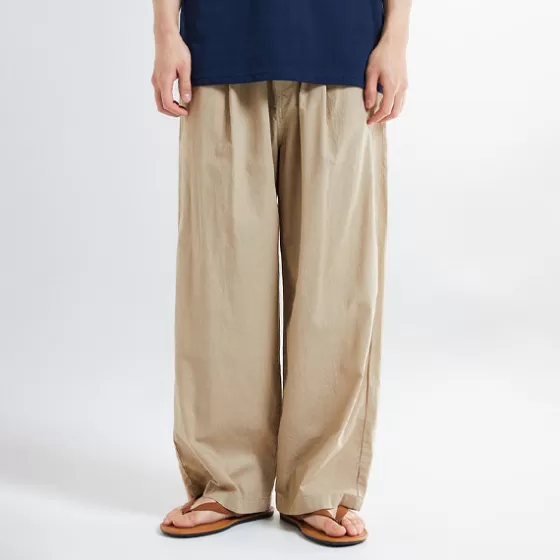 SPAO Pants- Men Wide Banding Pants SPTCE37C01 Light beige