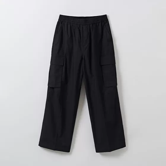 SPAO Pants- Men Wide Cargo Pants SPTCE37C02 Black