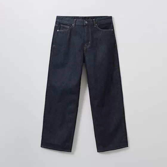 SPAO Denim Pants- MEN Wide Denim Pants SPTJE23C51 Navy