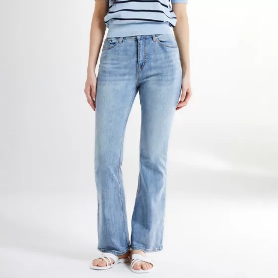 SPAO Pants | Denim Pants- Women Bootcut Denim SPTJE25G61 Indigo