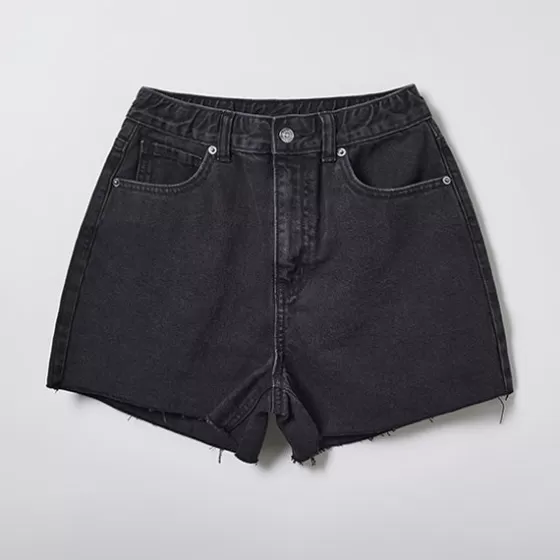 SPAO Shorts L Skirts- Women Denim Shorts SPTNE37G01 Dark Grey