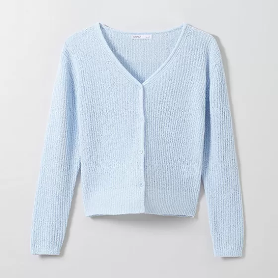 SPAO Cardigans L Sweaters- Women Long Sleeve Hacci Cardigan SPCKE26G10 Blue