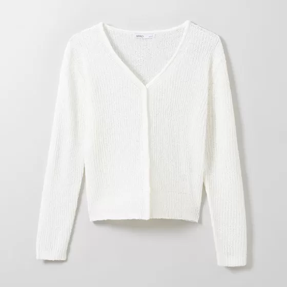 SPAO Cardigans L Sweaters- Women Long Sleeve Hacci Cardigan SPCKE26G10 Ivory