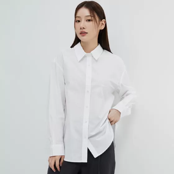 SPAO Shirts L Blouses- Women Long Sleeve Overfit Shirt SPYWD49W03