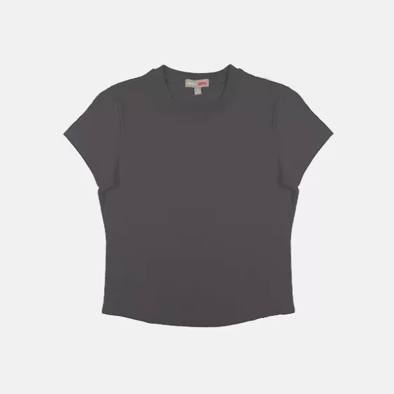 SPAO T-Shirt- Women Short Sleeve Tshirt SPLCE38G01 Dark Grey