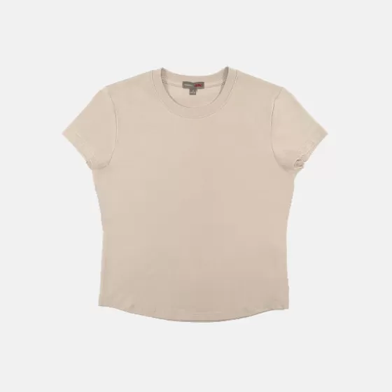 SPAO T-Shirt- Women Short Sleeve Tshirt SPLCE38G01 Khaki