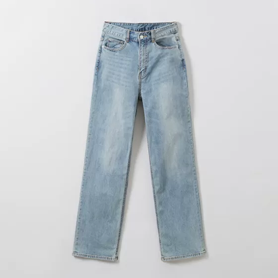 SPAO Pants | Denim Pants- Women Straight Denim SPTJE25G31 Light Indigo