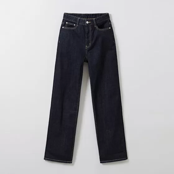 SPAO Pants | Denim Pants- Women Straight Denim SPTJE25G31 Navy